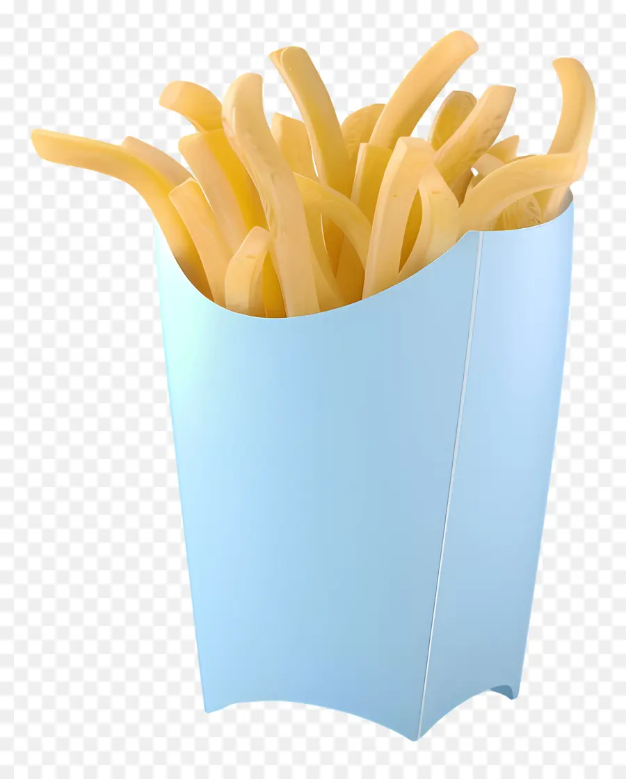 Frites，Conteneur Bleu PNG