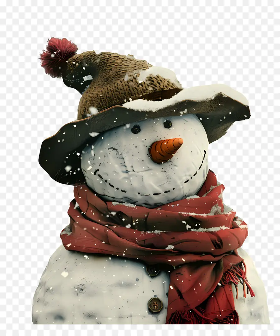 Bonhomme De Neige，Foulard Rouge PNG