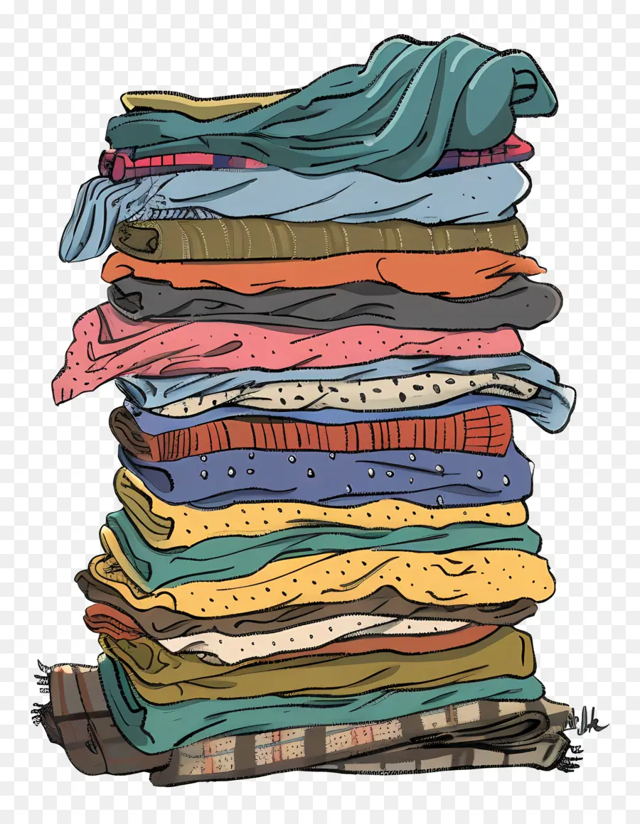 Pile De Vêtements，La Mode PNG