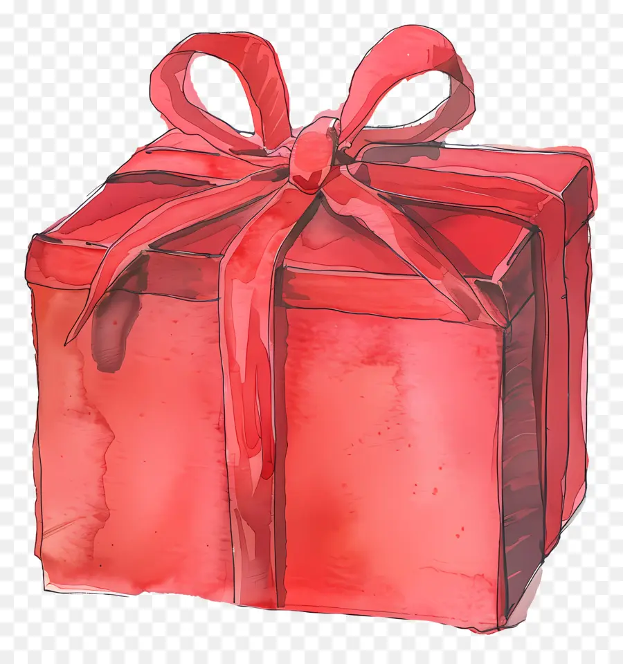 Rouge Cadeau，Boîte Cadeau PNG