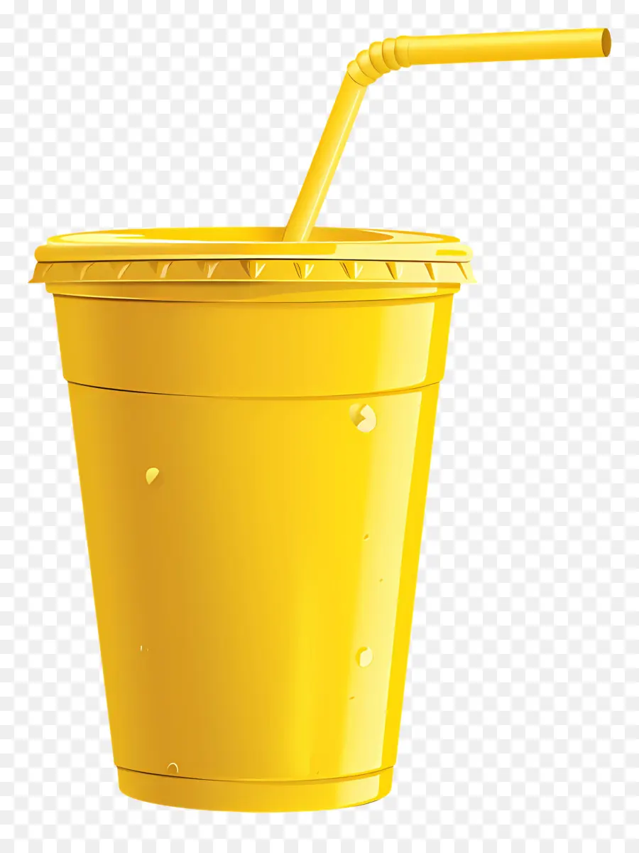 Tasse Jetable，Tasse En Plastique Jaune PNG