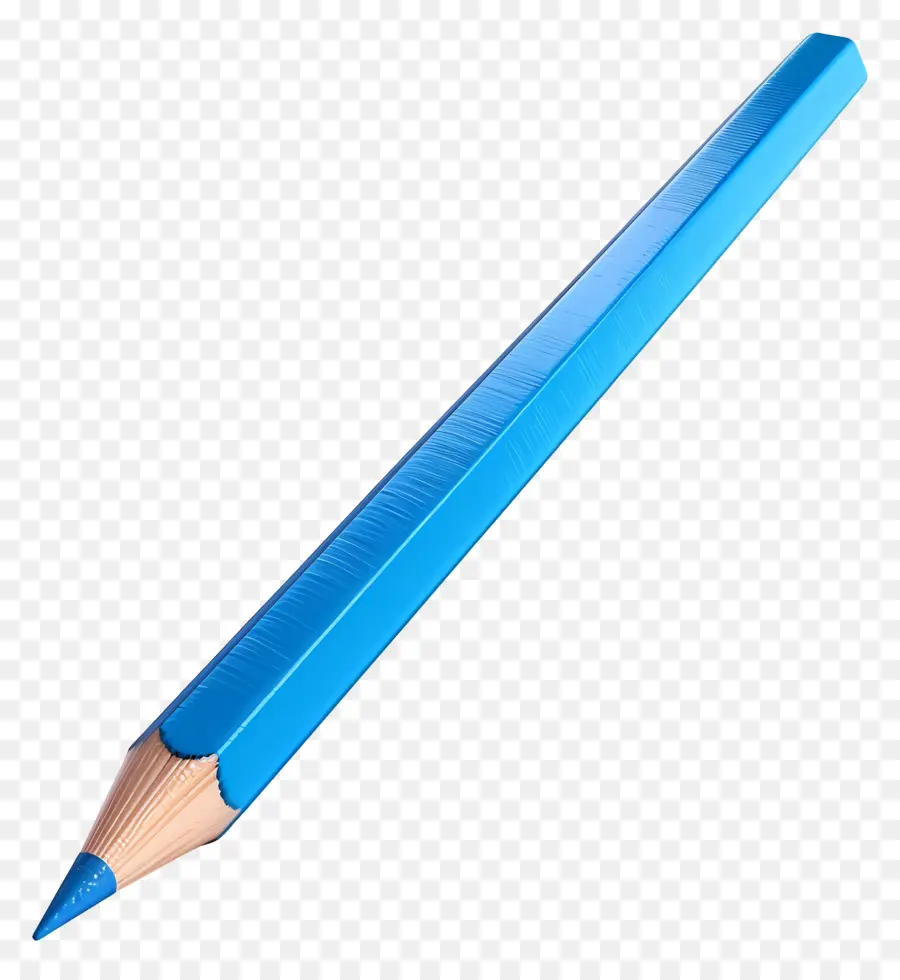 Crayon 3d，Crayon Bleu PNG