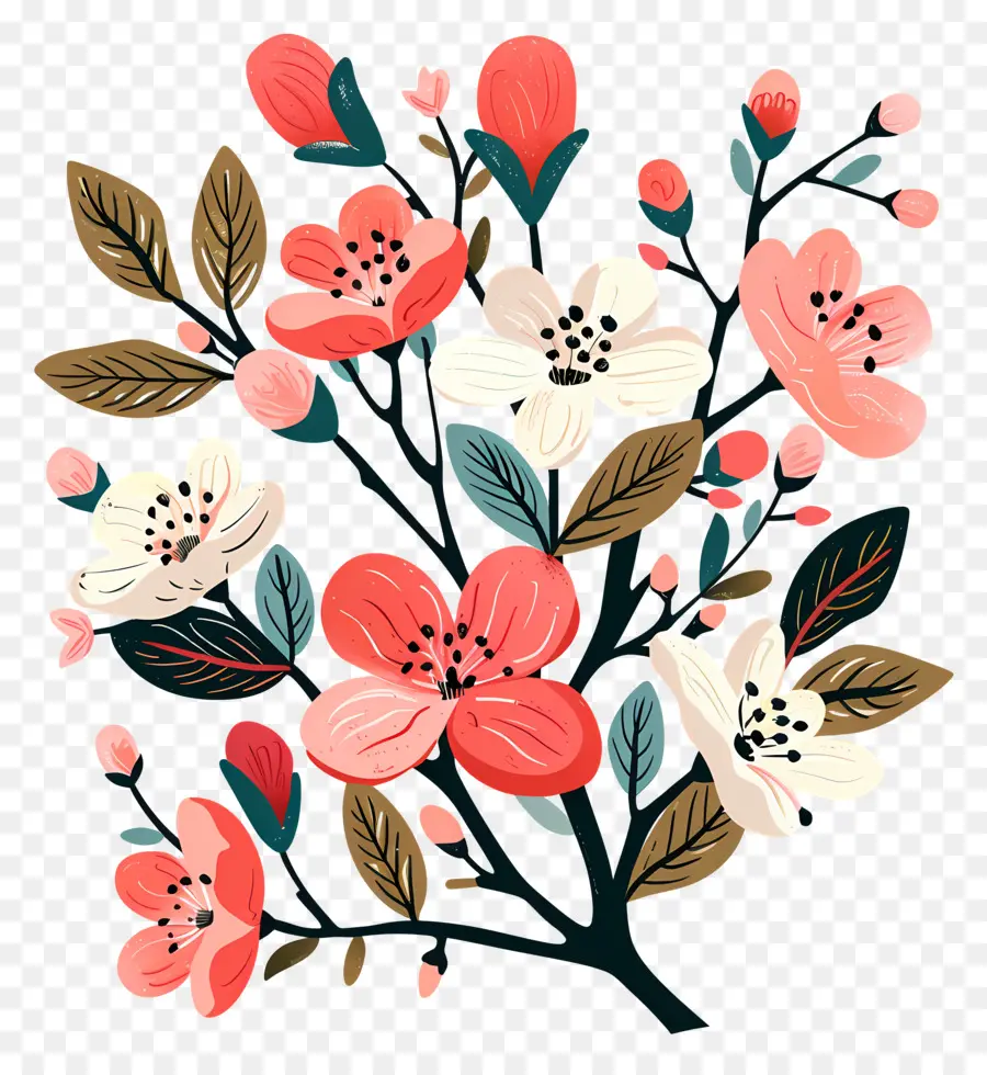 Blossoms Du Printemps，Fleur Branche PNG