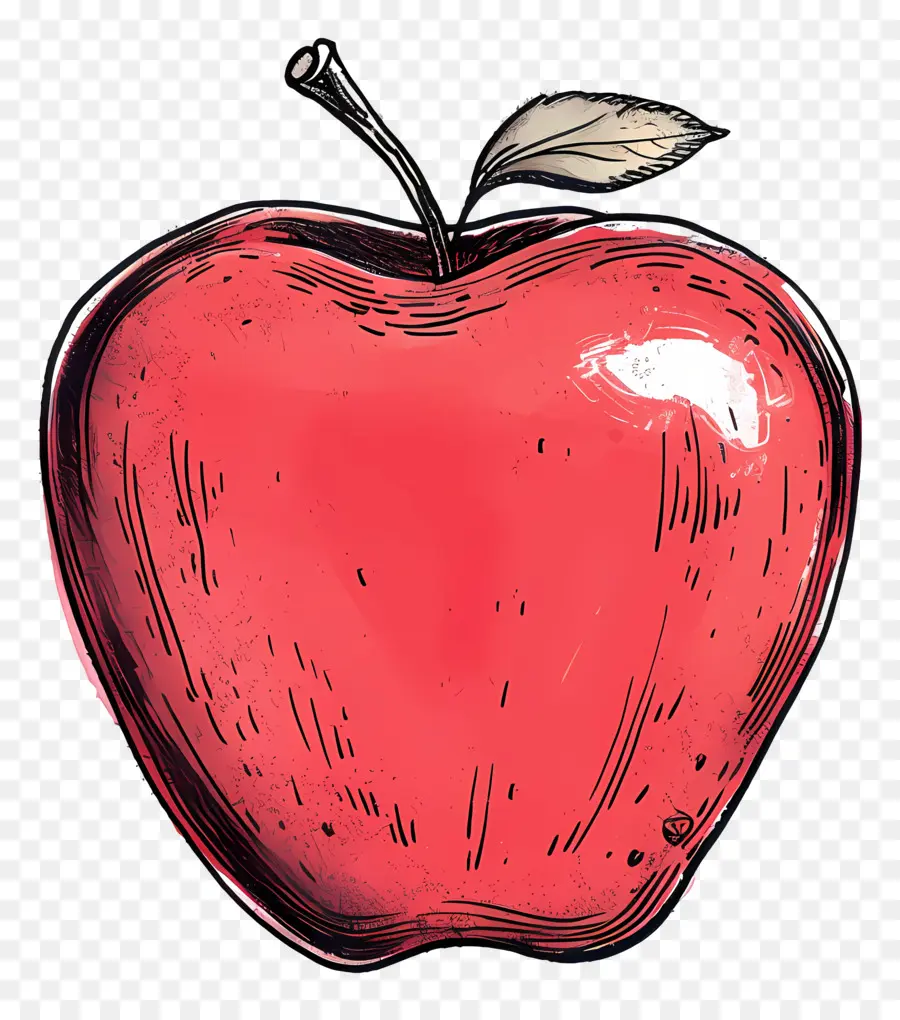 Dessin Animé Apple，Pomme Rouge PNG