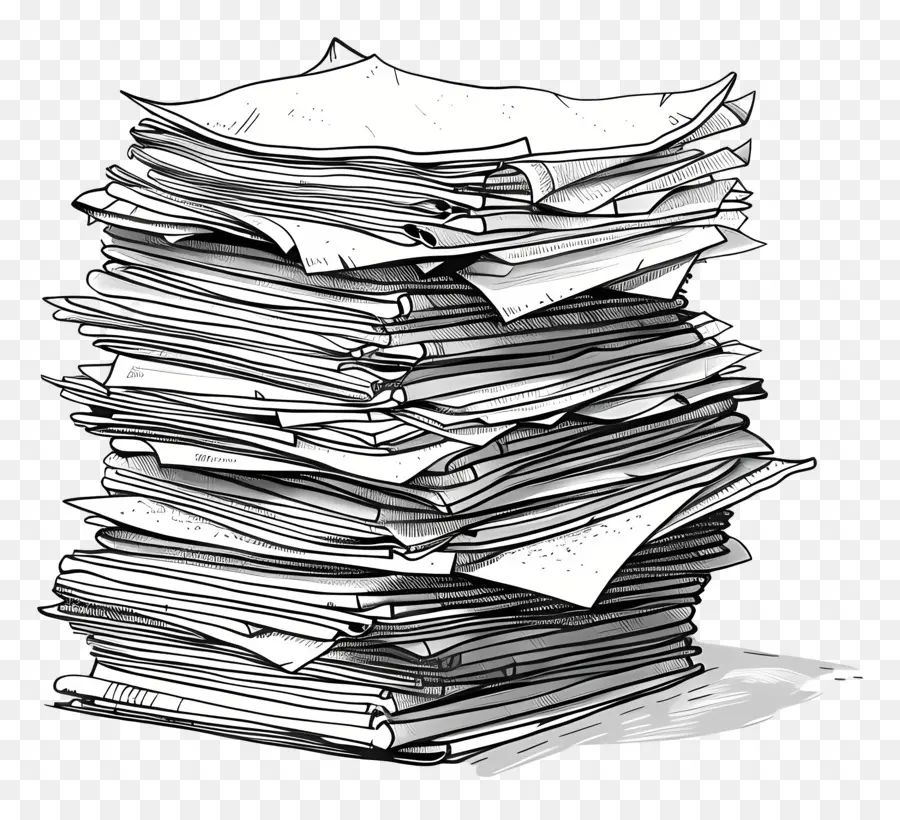 Pile De Papiers，Pile De Papier PNG