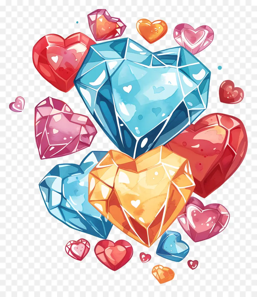 Diamants，Coeur PNG