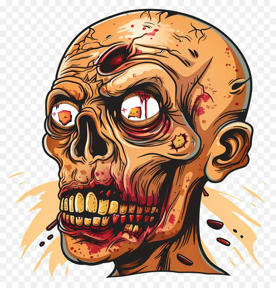 Tête De Zombie，Zombie PNG