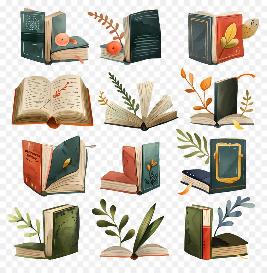 Livres，Feuilles PNG