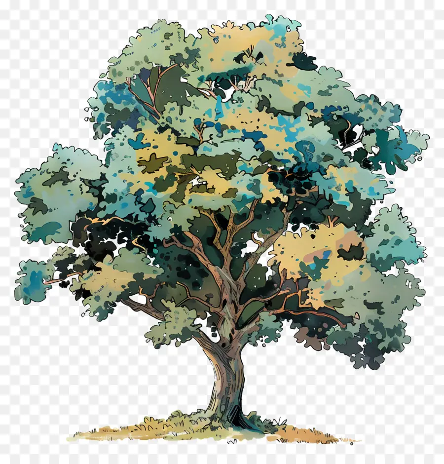 Arbre，L'arbre De La Peinture PNG