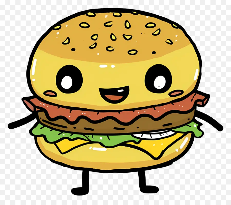 Dessin Animé Hamburger，Dessin Animé Burger PNG