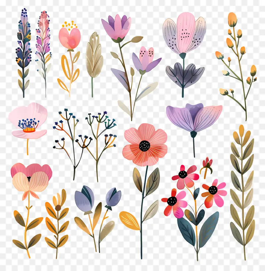 Fleur，Illustrations Florales PNG