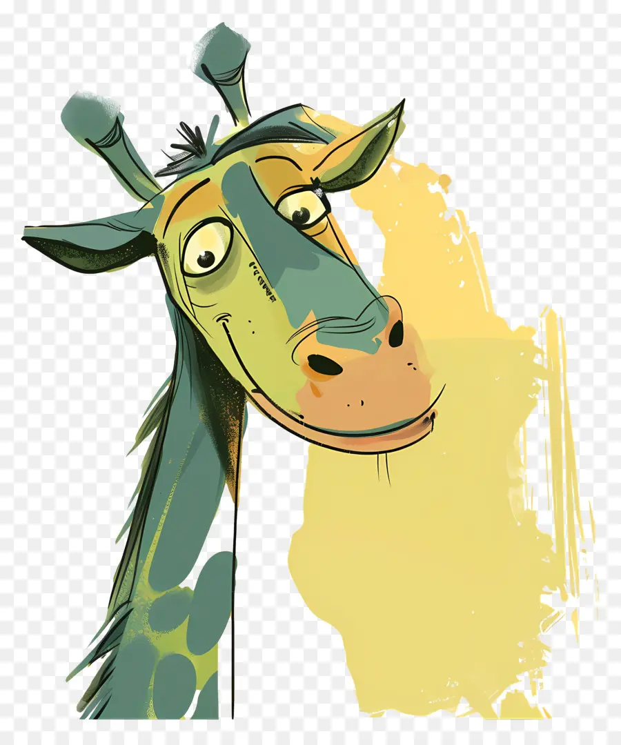 Dessin Animé Girafe，Souriant Girafe PNG