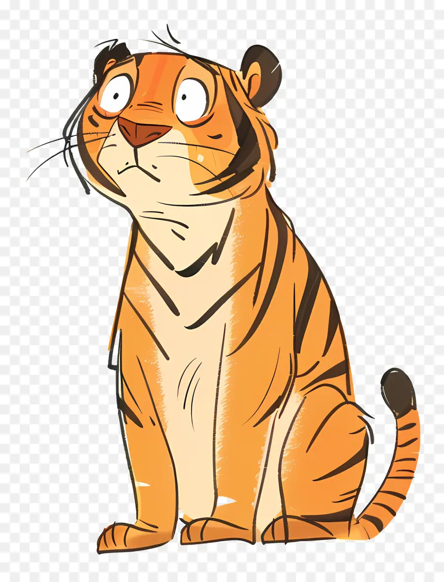 Dessin Animé Tigre，Illustration De Tigre PNG