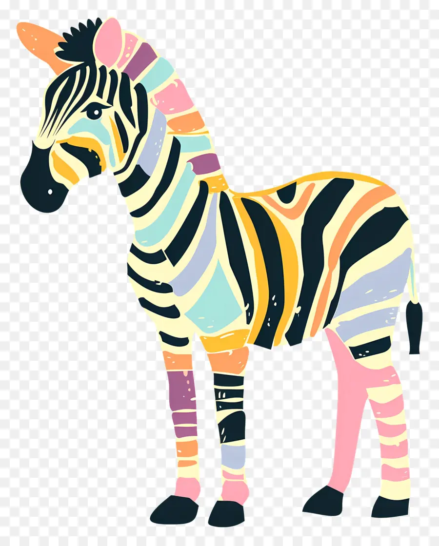 Zèbre，Coloré Zebra PNG