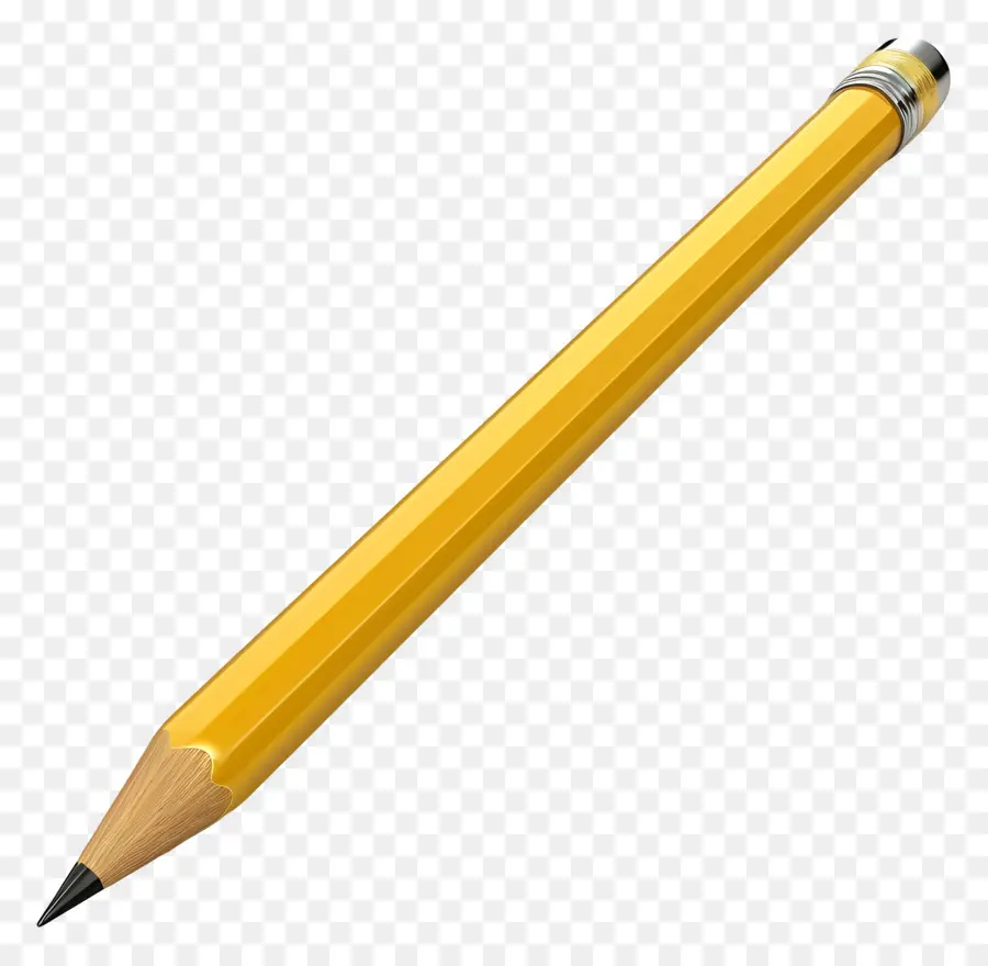 Crayon 3d，Jaune Crayon PNG