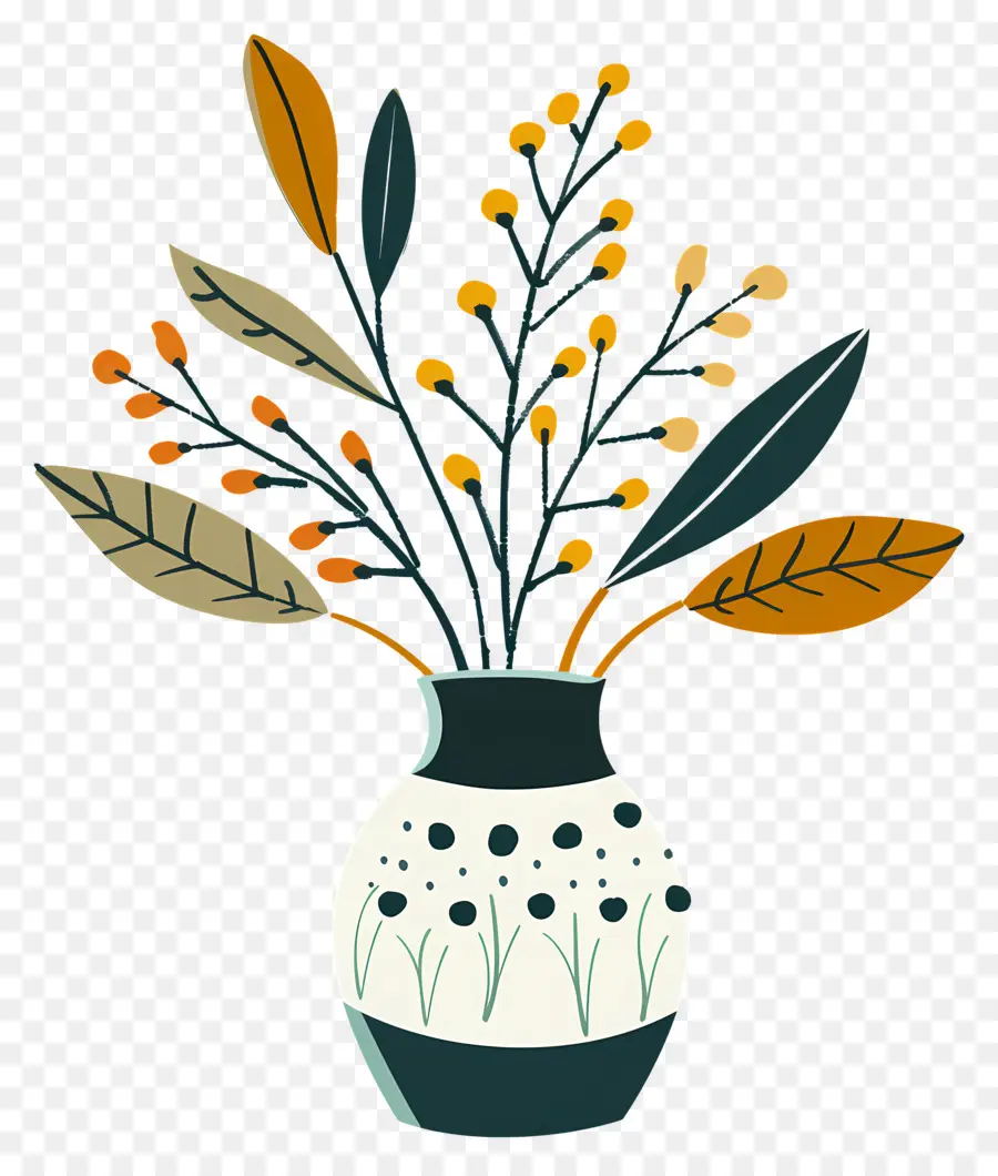 Vase Décoratif，Bouquet De Fleurs PNG