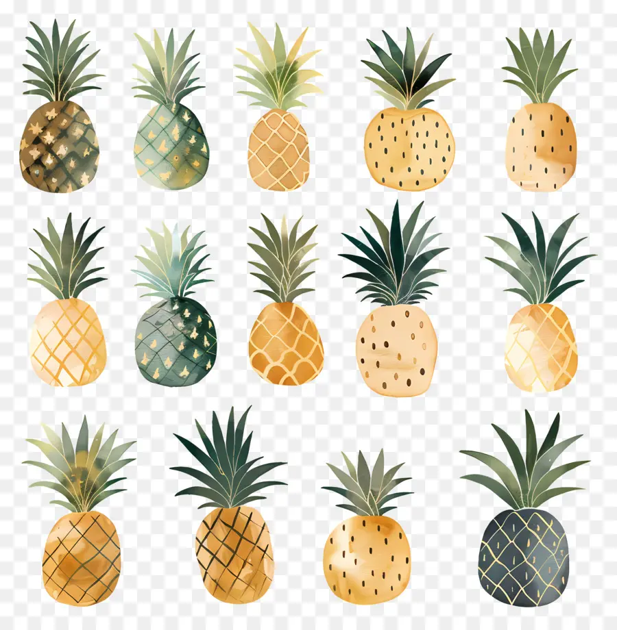 Ananas，Aquarelle PNG