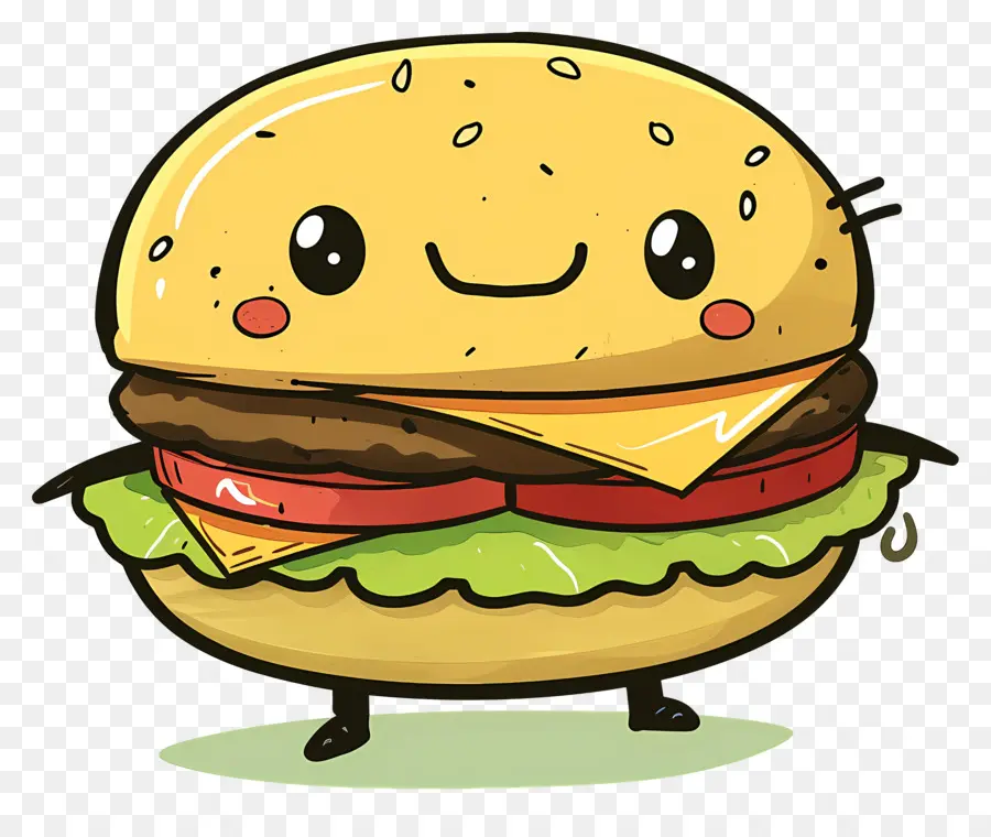 Dessin Animé Hamburger，Hamburger PNG