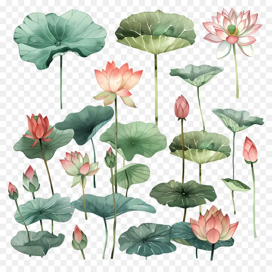 Lotus，Des Fleurs De Lotus PNG