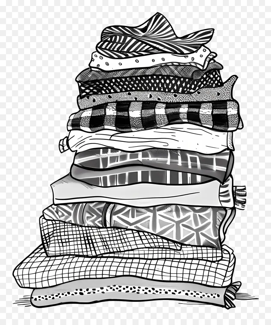 Pile De Vêtements，Les Chemises Blanches PNG