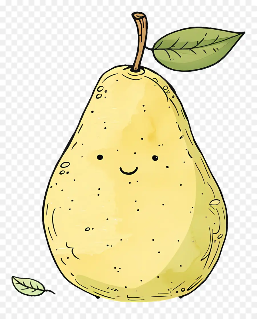 Dessin Animé De Poire，Poire Souriante PNG