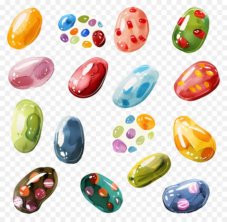 Les Fèves à La Gelée，Colorous Jellybeans PNG