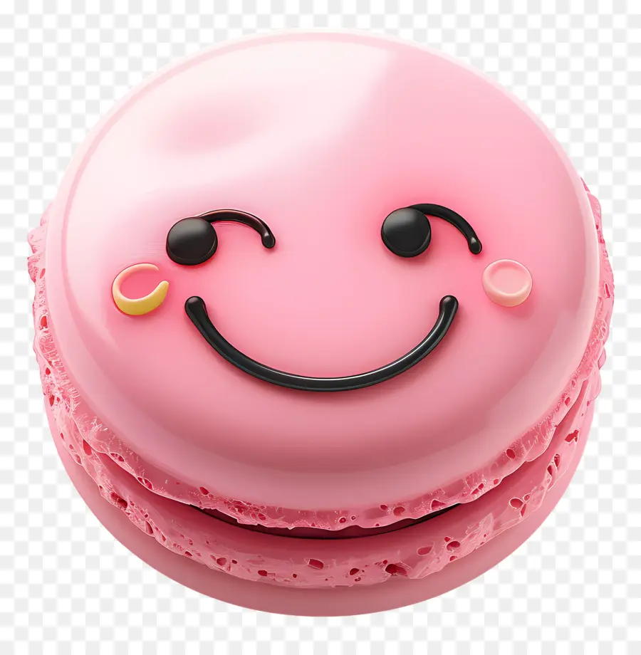 Visage Et Le Sourire，Macaron Rose PNG