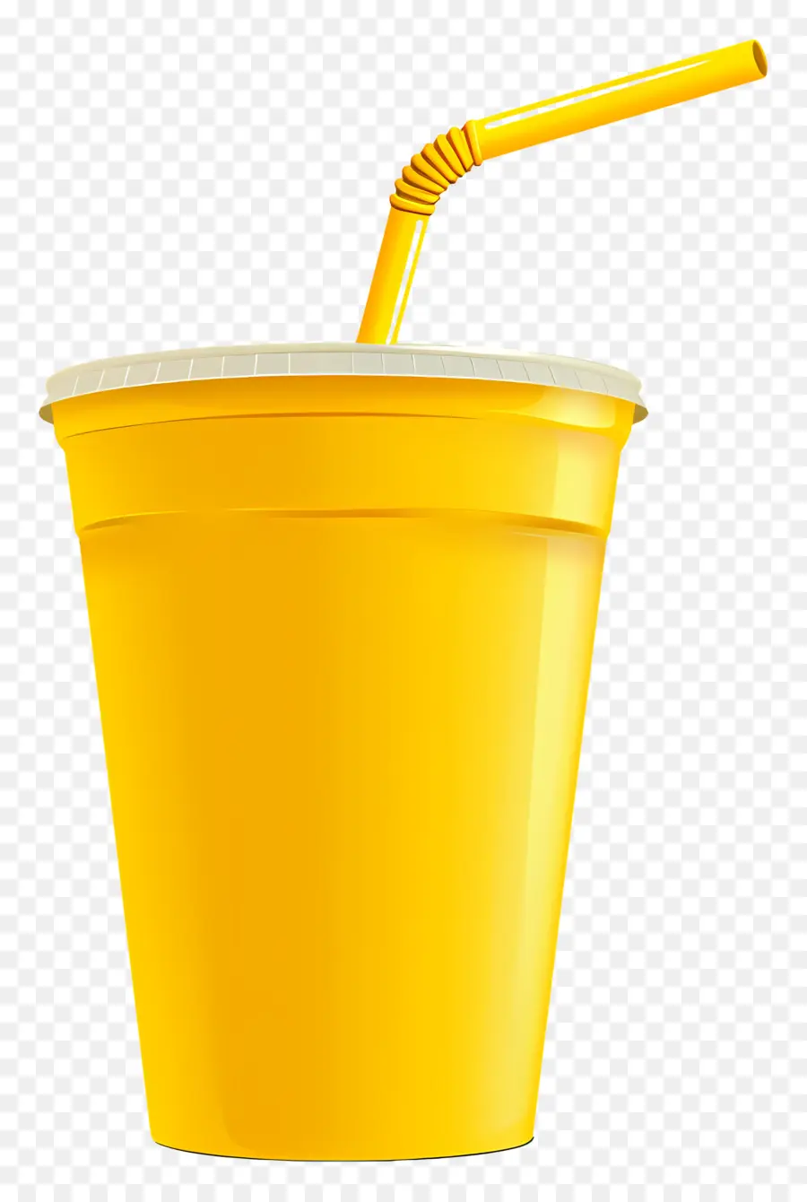 Tasse Jetable，Tasse En Plastique Jaune PNG