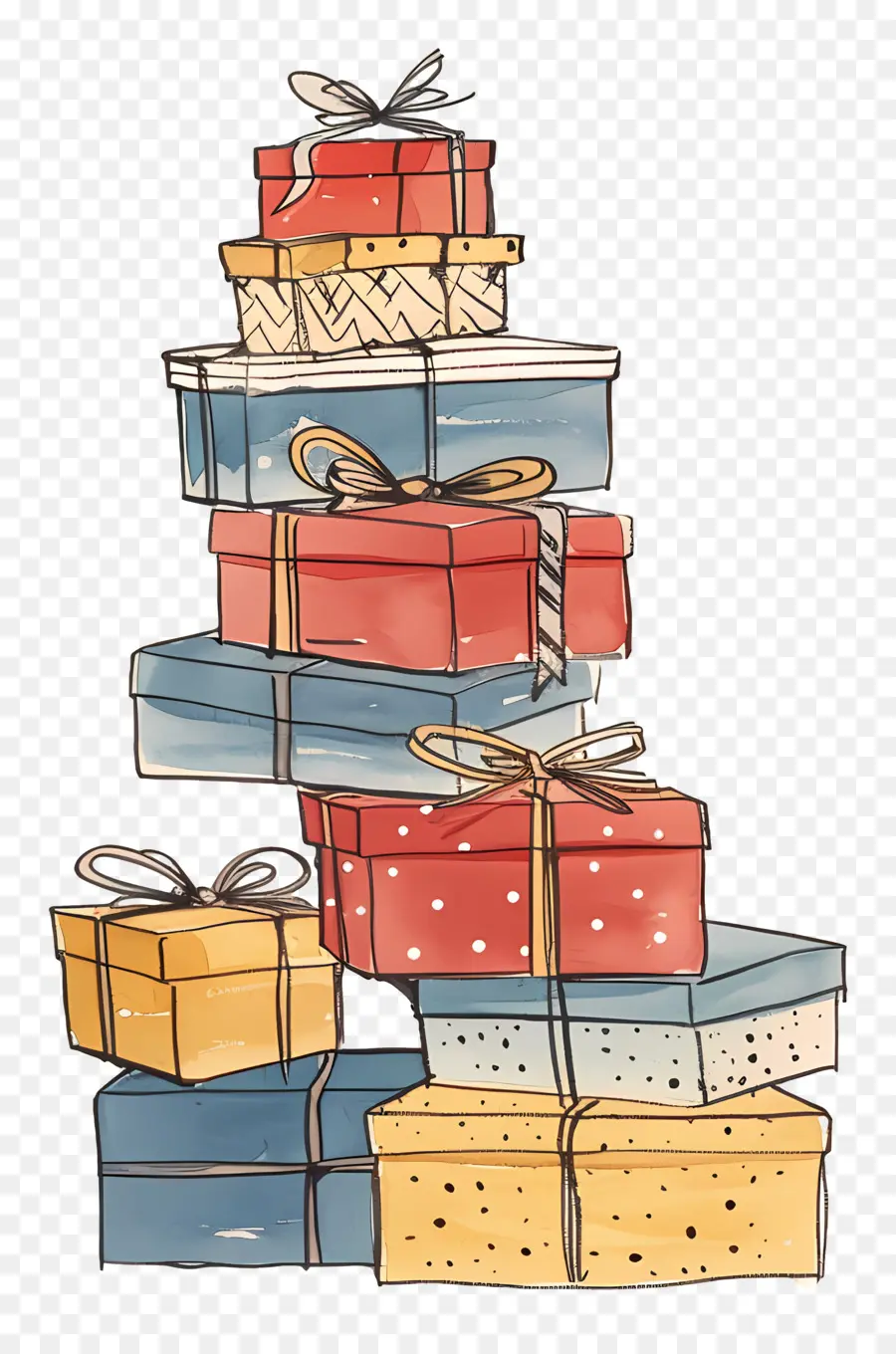 Pile De Cadeaux，Présente PNG