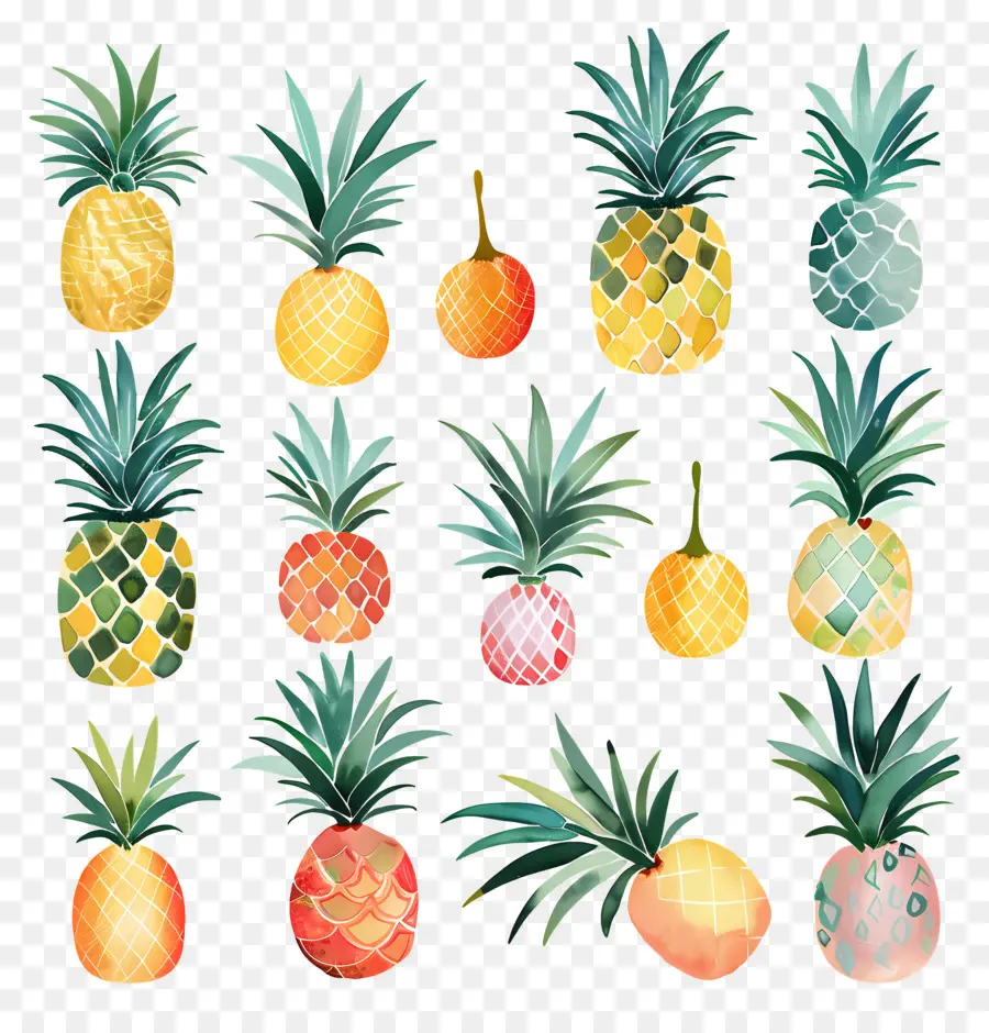 Ananas，Différentes Variétés PNG