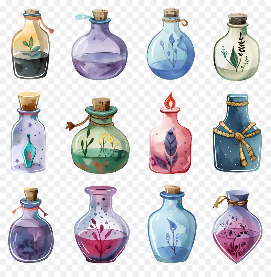 Potion Magique，Bouteilles De Potions PNG