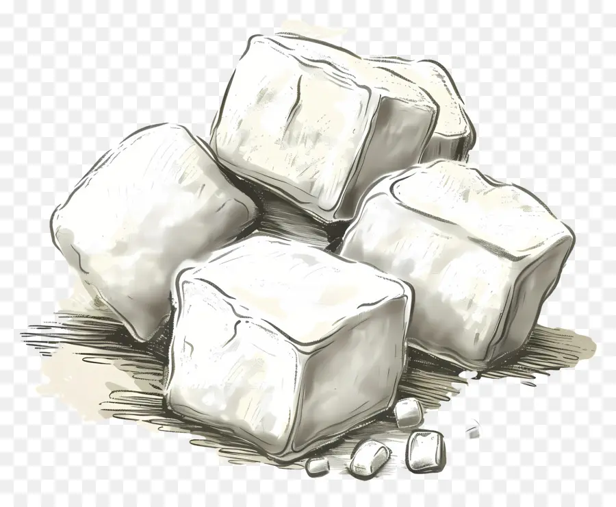 Guimauve Bonbon，Le Sucre En Cubes PNG