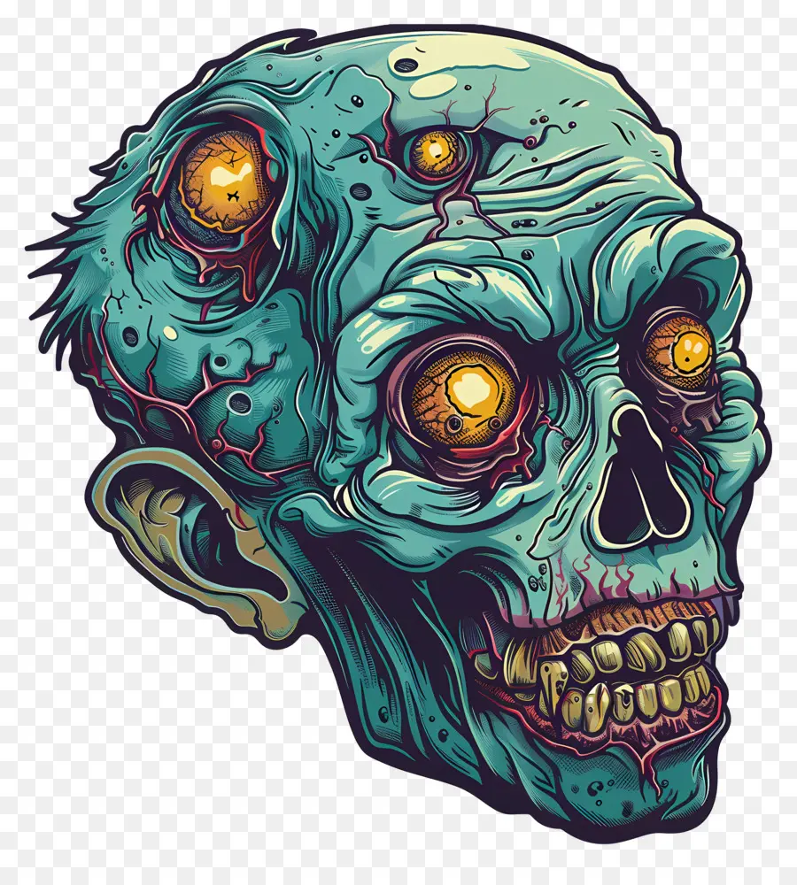 Tête De Zombie，Zombie PNG