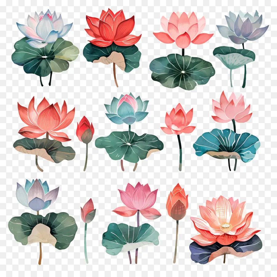 Lotus，Fleurs De Lotus Aquarelle PNG