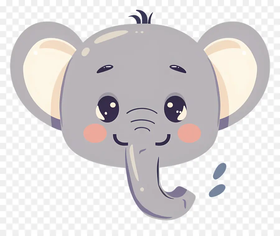 Visage D'éléphant Mignon，L'éléphant PNG