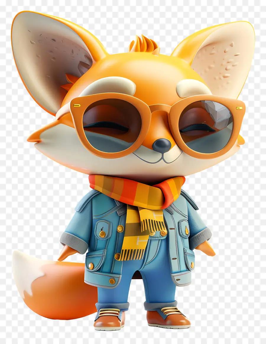 3d Petit Renard，Dessin Animé De La Fox PNG