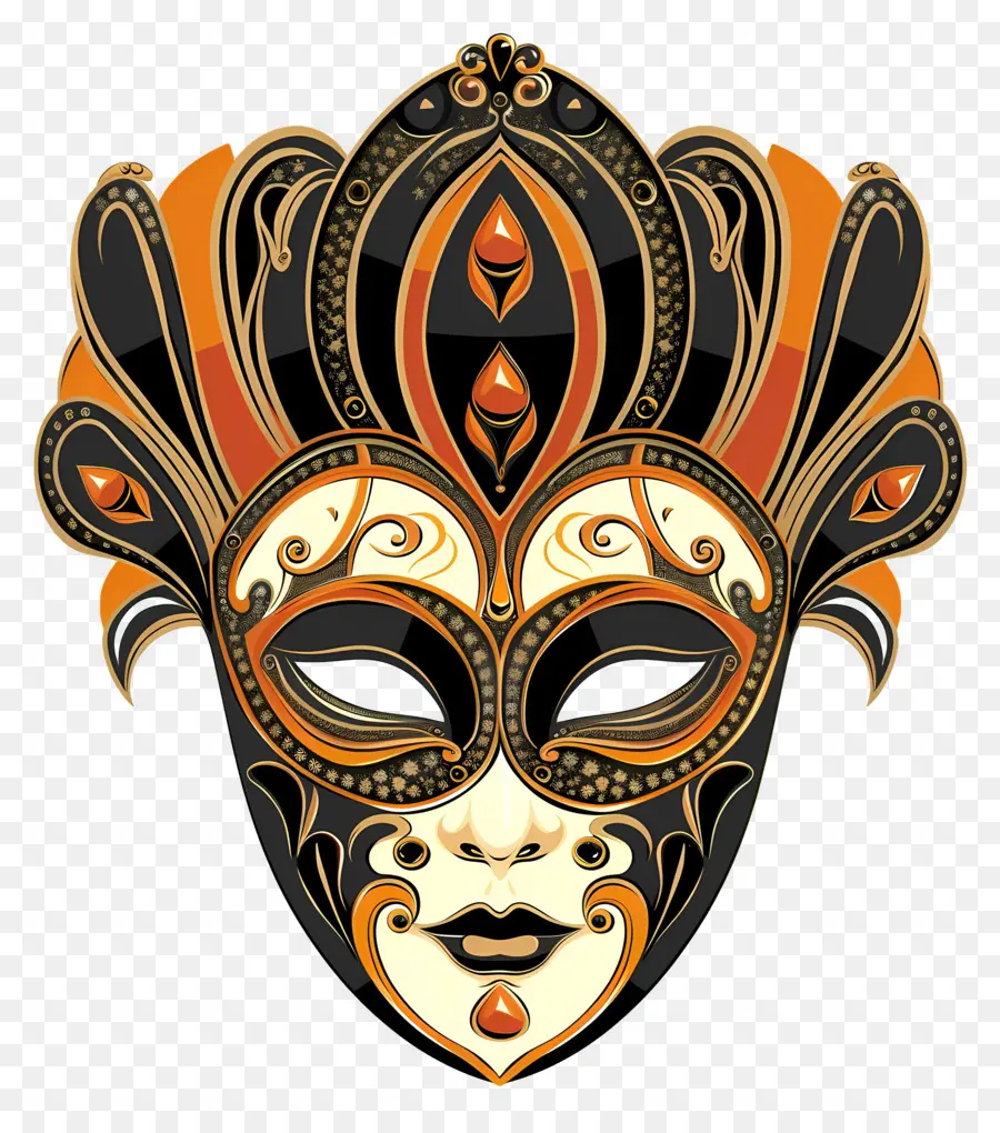 Masque De Venise，Masque Orné PNG