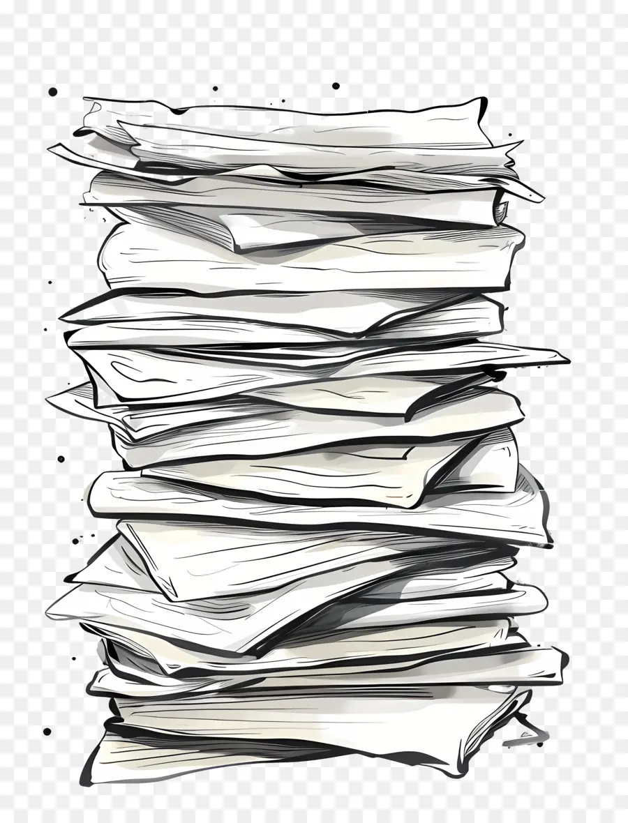 Pile De Papiers，Papier Empilé PNG