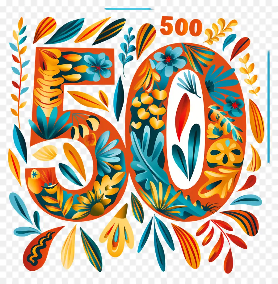 Numéro 50，La Fleur De L'art PNG