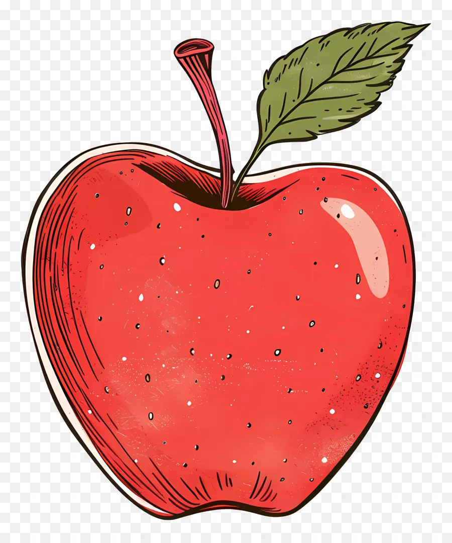 Dessin Animé Apple，Pomme Rouge PNG