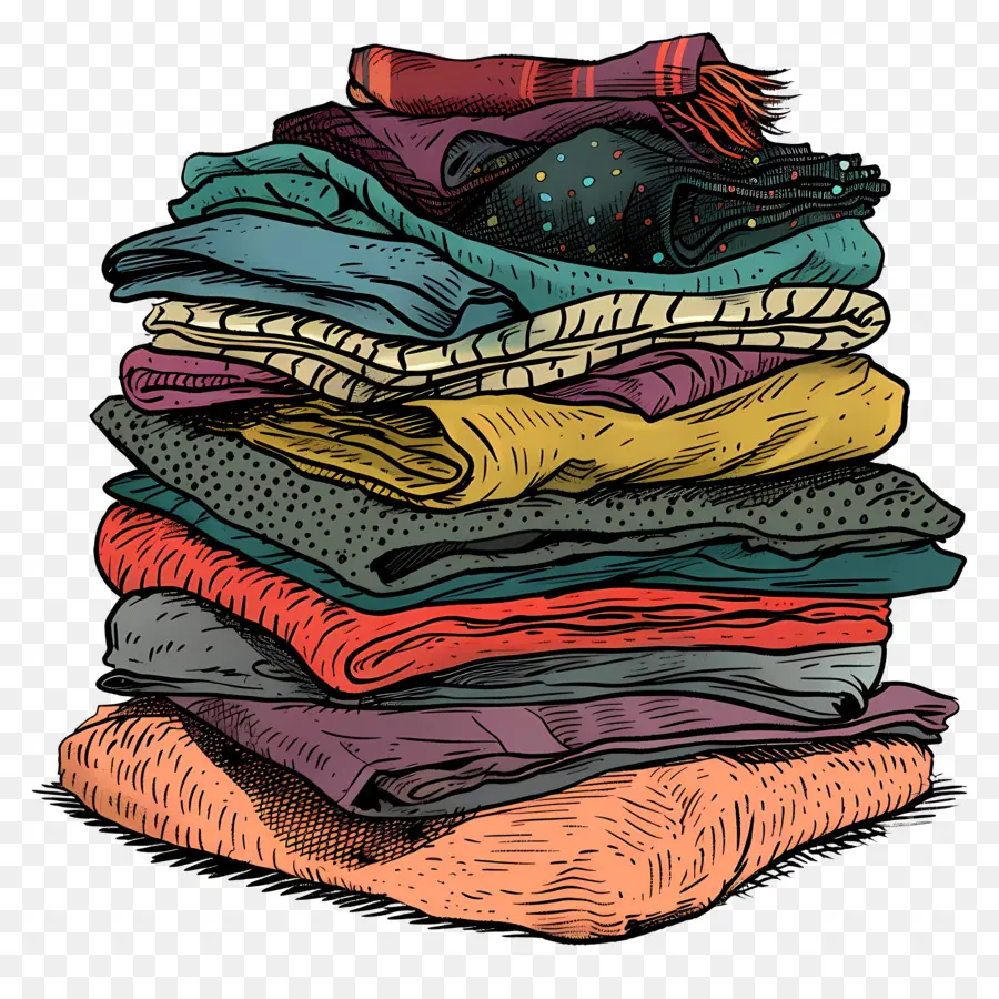 Pile De Vêtements，Confortable PNG