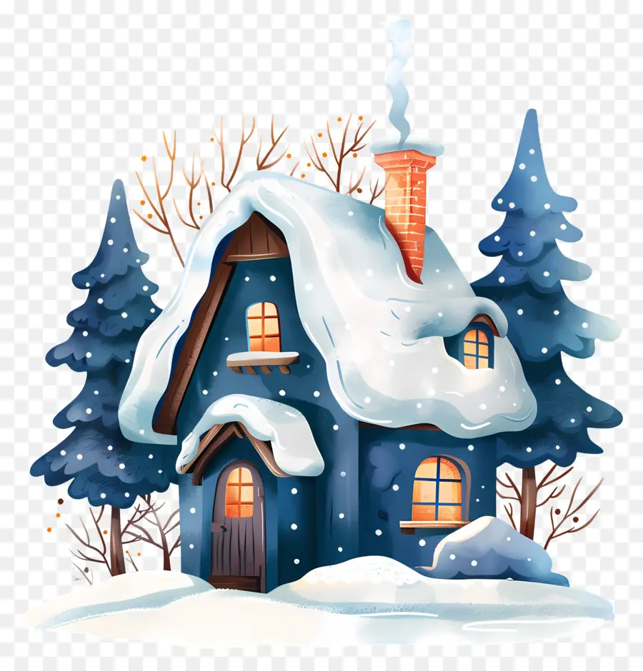 La Neige De L'hiver De La Maison，L'hiver PNG