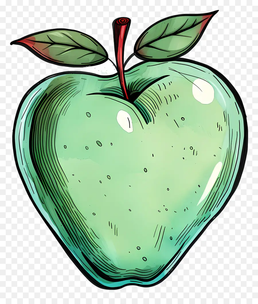 Dessin Animé Apple，La Pomme Verte PNG