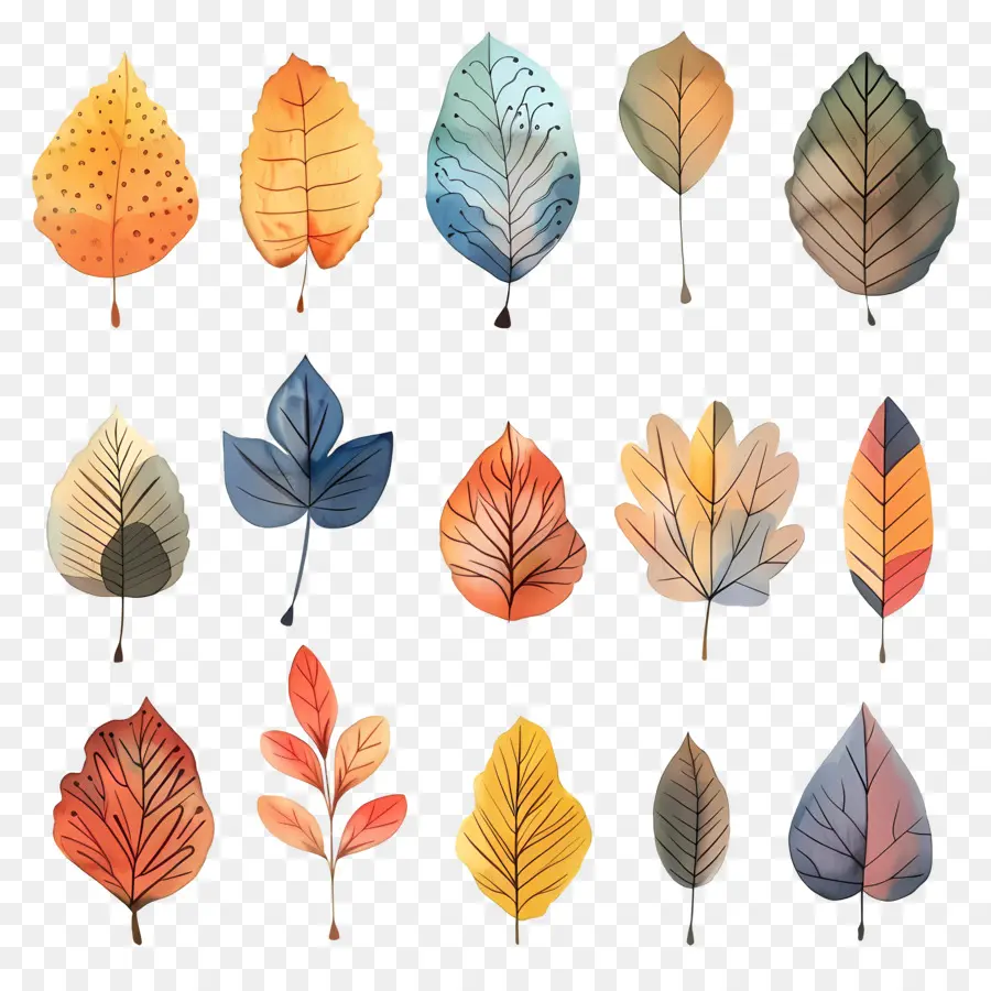 Les Feuilles Mortes，Aquarelle PNG