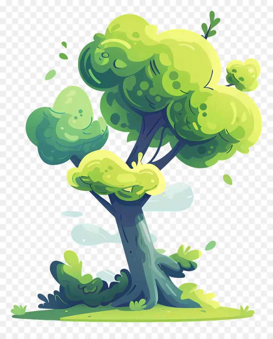 Arbre Moussu，Dessin Animé Arbre PNG