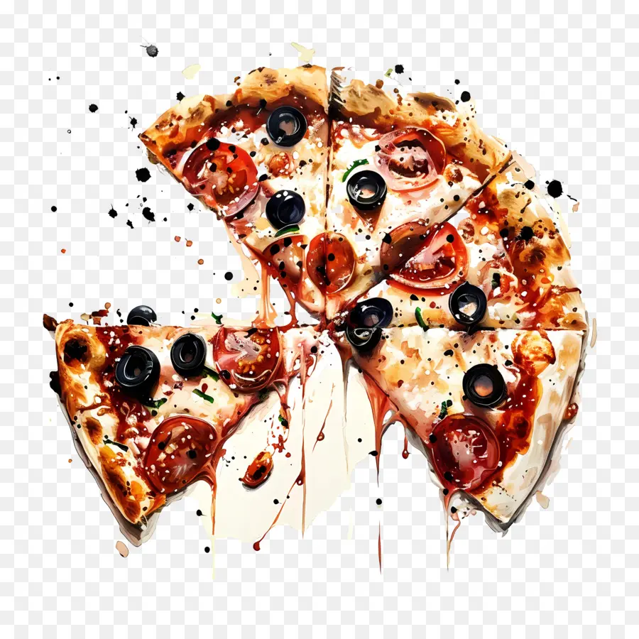 Pizza，Olives PNG