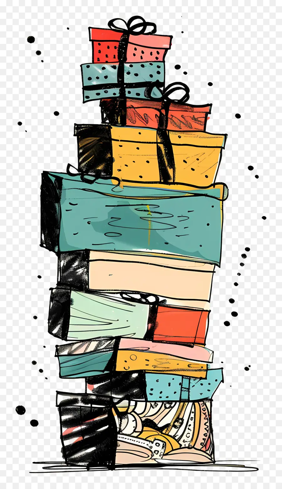 Pile De Cadeaux，Livres PNG