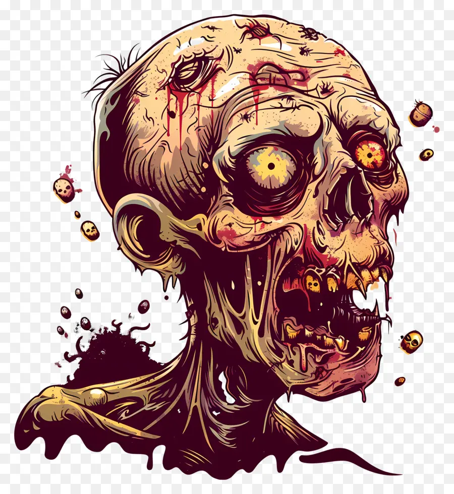 Tête De Zombie，Zombie PNG