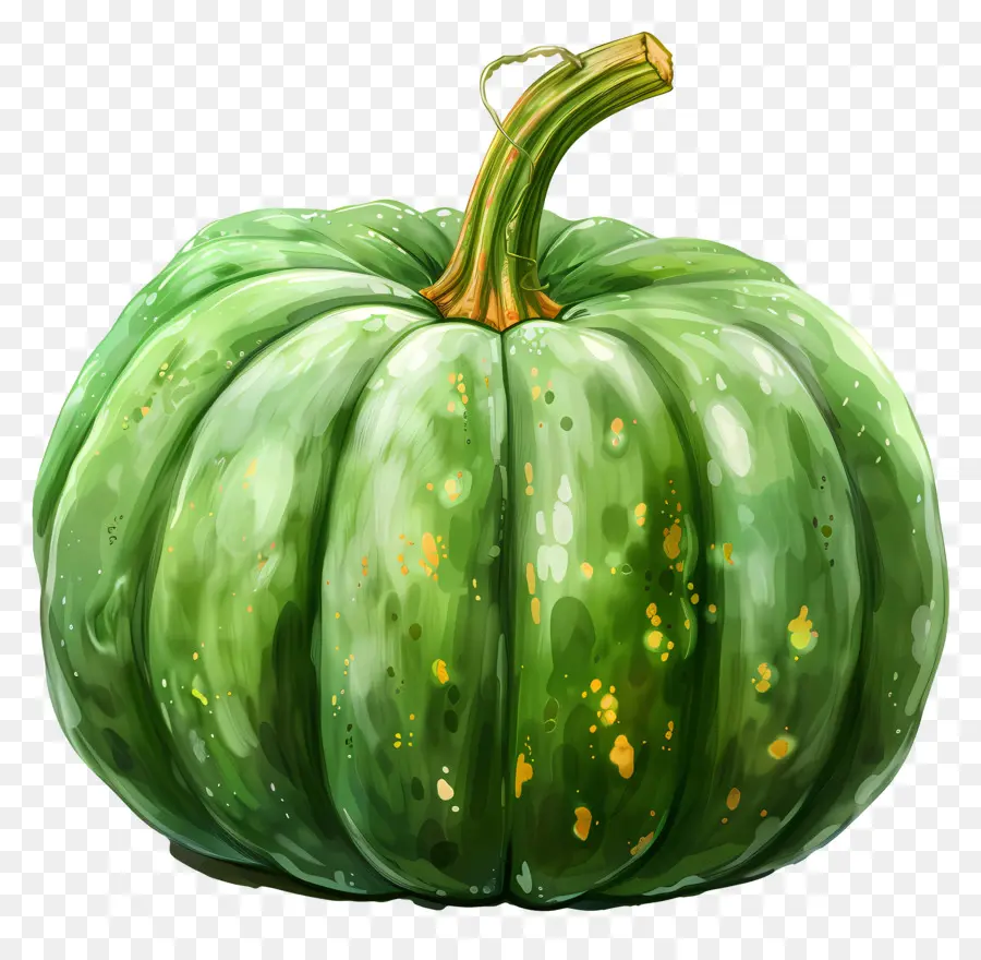 Vert Citrouille，Peinture à L'aquarelle PNG