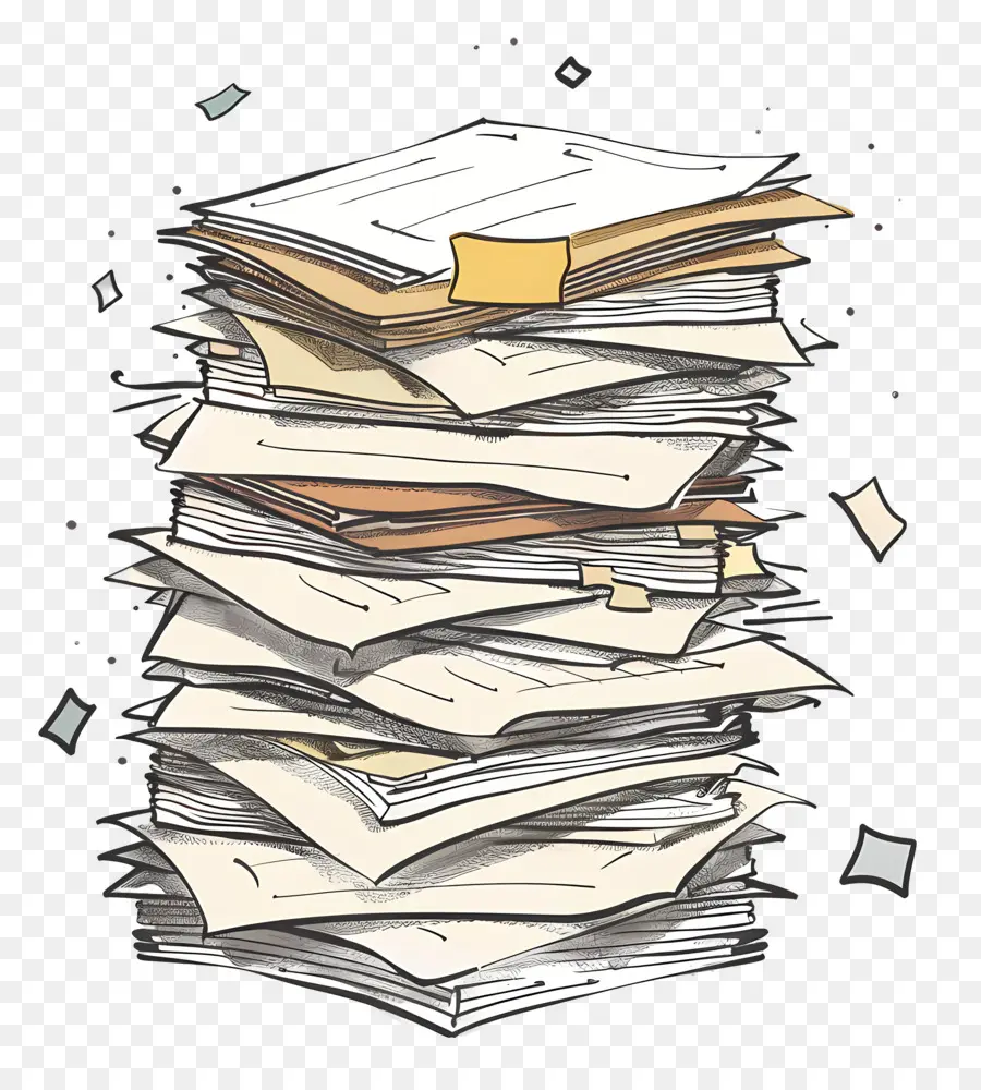 Pile De Papiers，Pile De Papier PNG